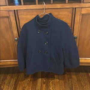 Navy Double-Breasted Peacoat Jacket